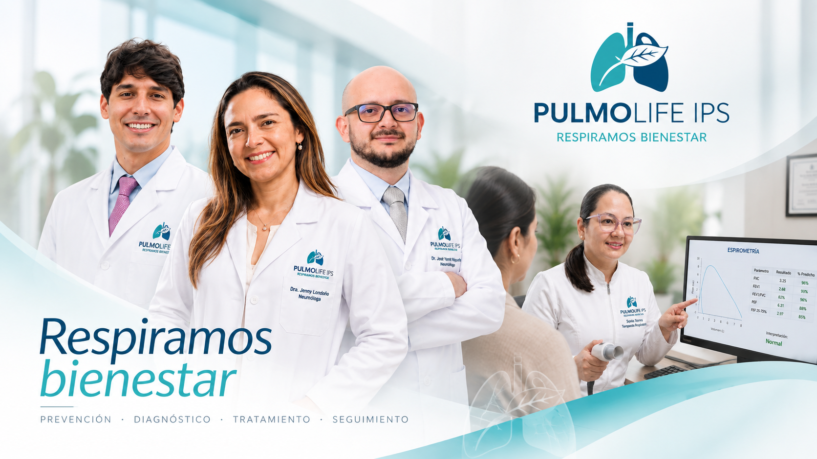 Equipo de PulmoLife IPS y atención de espirometría